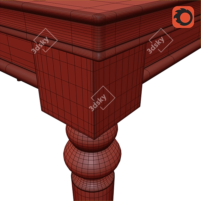 Elegant Ingatorp Extendable Table 3D model image 5