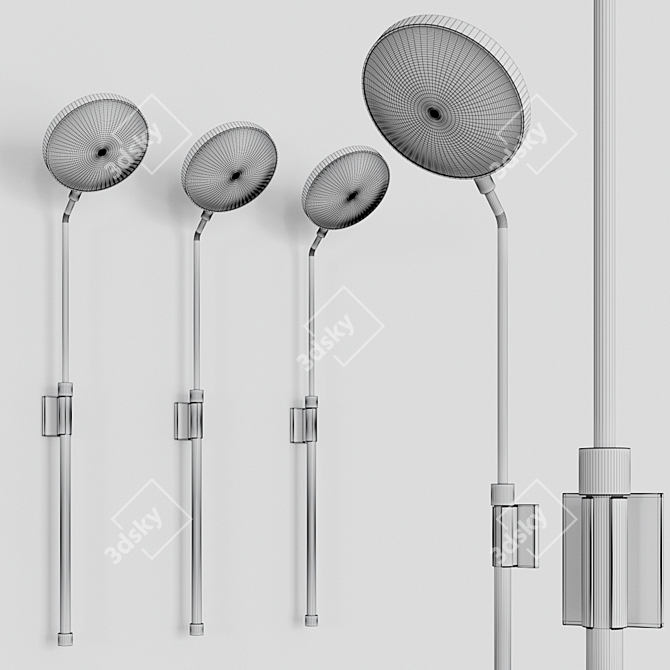 Sleek Italian Design: SPOON Wall Lamp 3D model image 2