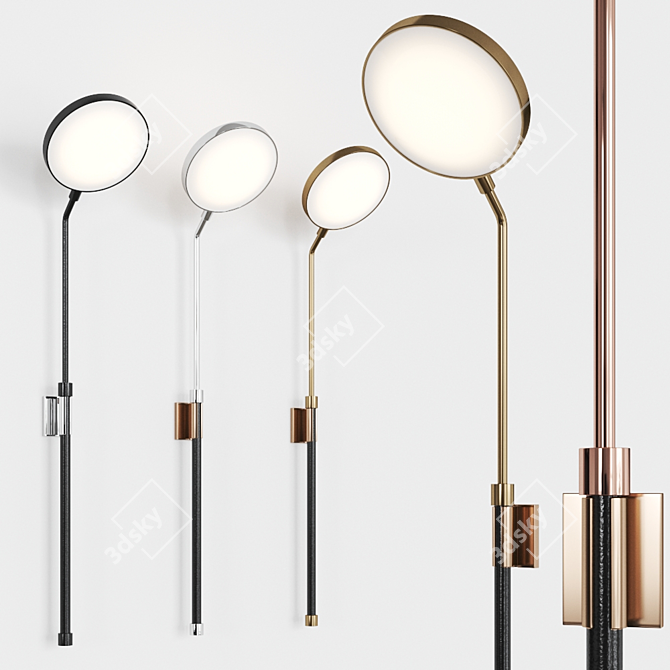 Sleek Italian Design: SPOON Wall Lamp 3D model image 3