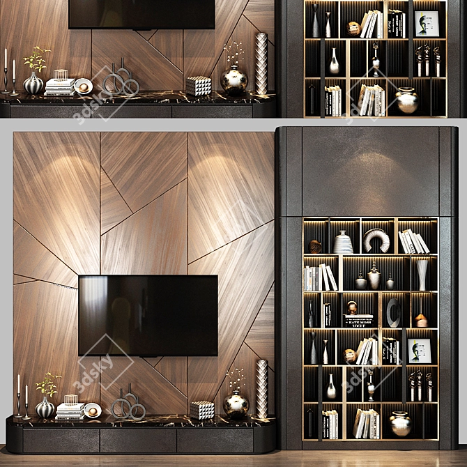 Stylish TV Shelf by Studia 54 3D model image 1
