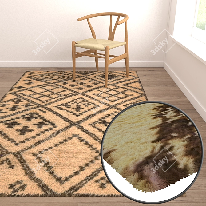 Vintage Carpet Set 1965 3D model image 5