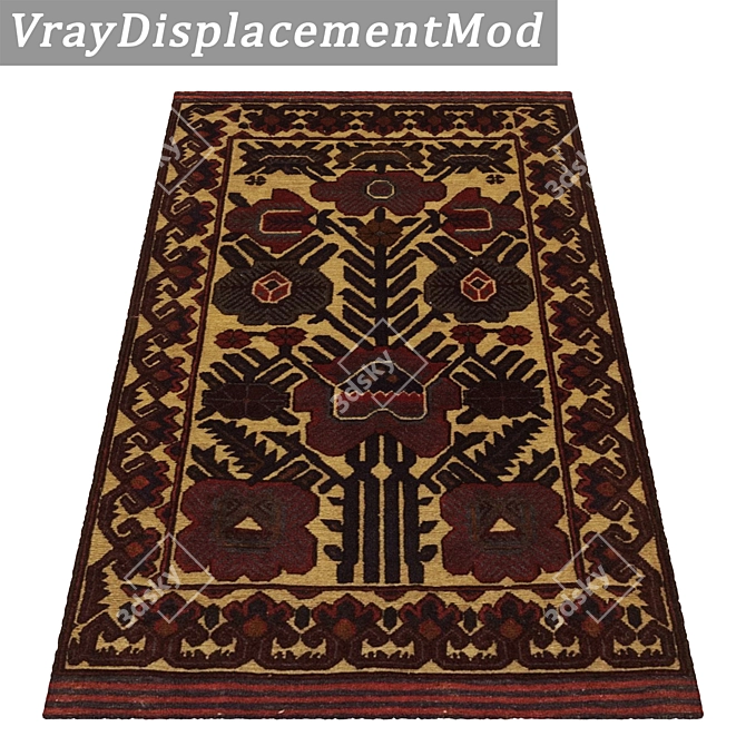 Title: 1966 Vintage Carpets Set 3D model image 3