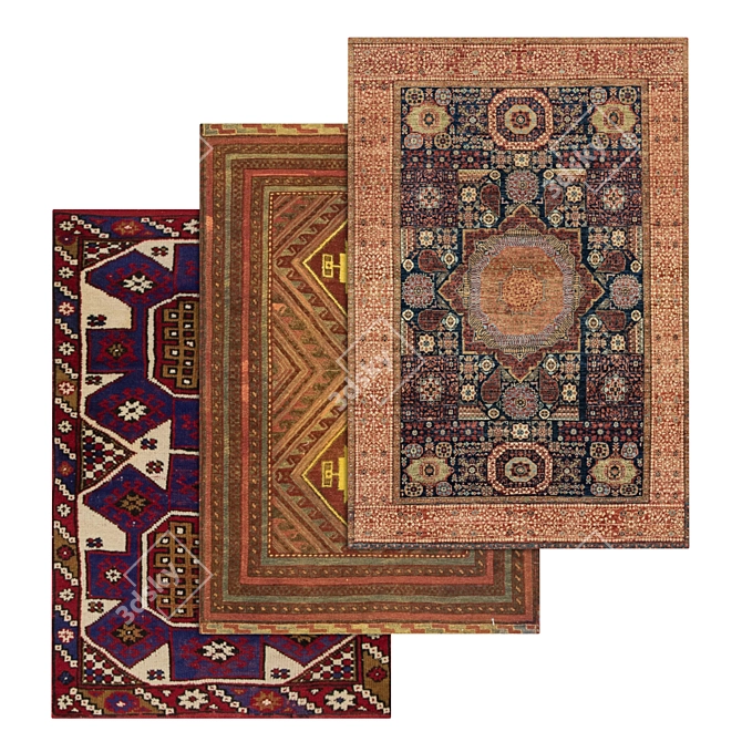 1967 Carpets Set - High-Quality Textures for Close and Far Shots 3D model image 1