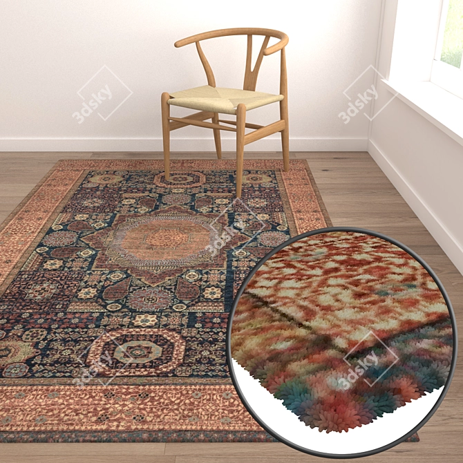 1967 Carpets Set - High-Quality Textures for Close and Far Shots 3D model image 5
