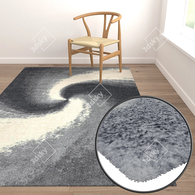 1970's Vintage Carpet Set 3D model image 5