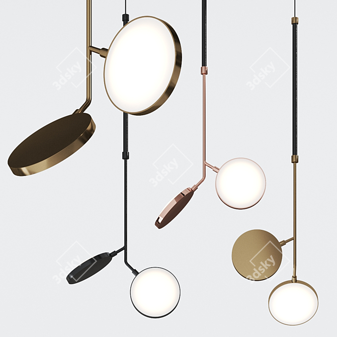 Sleek Spoon Pendant Lights | Penta 3D model image 1