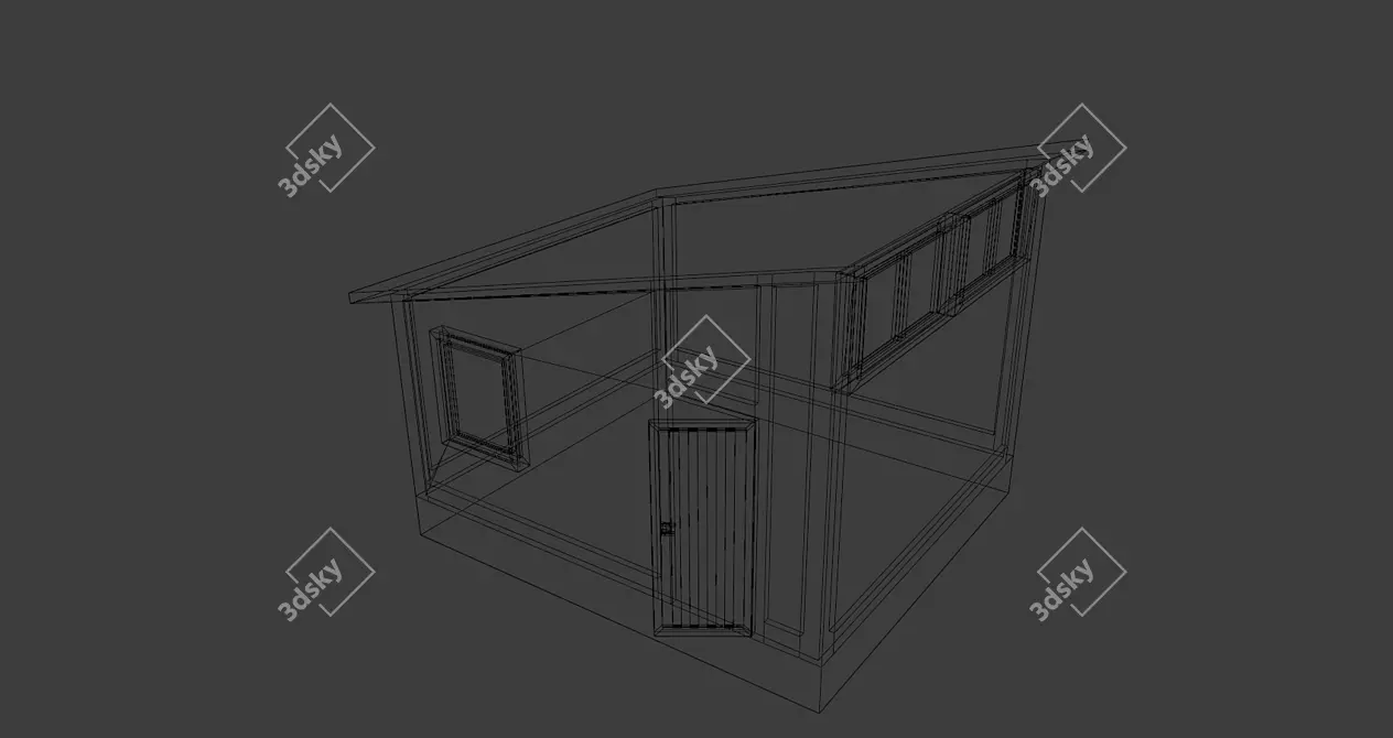 Survival Horror Warehouse House 3D model image 3