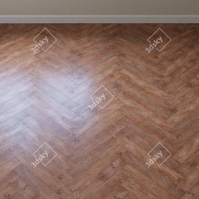 Nano Locking Aqua-Floor PVC Tile 3D model image 3