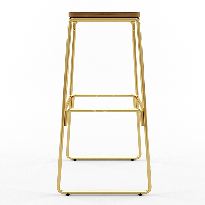 Modern Square Barstool: Meraki 3D model image 6