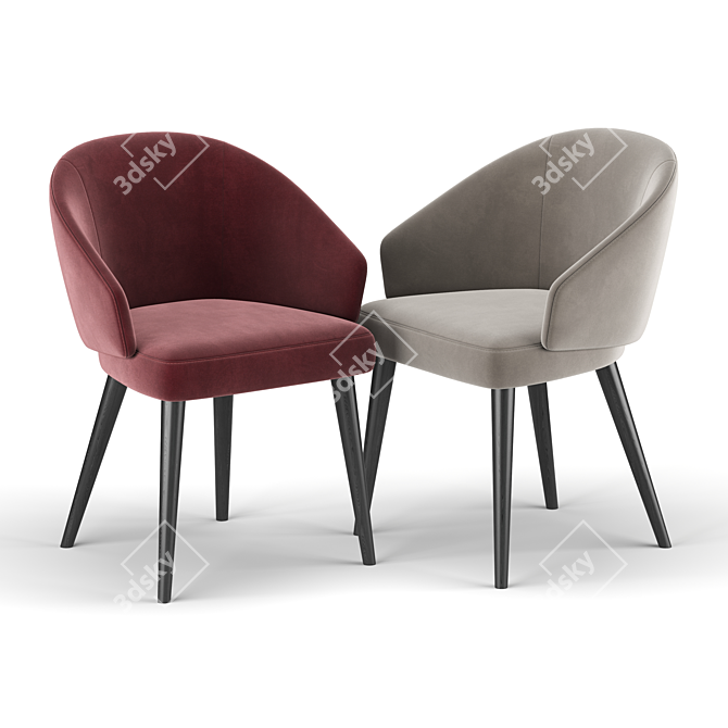 Luxury Lawson Dining Chair 3D model image 4