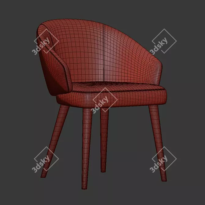 Luxury Lawson Dining Chair 3D model image 5