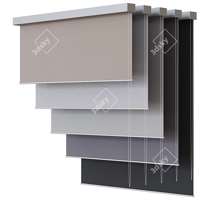 Customizable Roller Blinds 3D model image 1