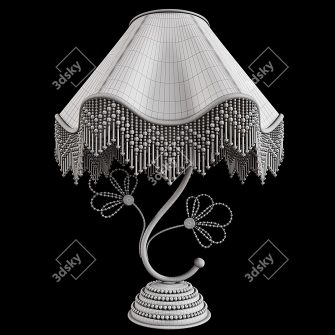 Butterfly Crystal Gold Table Lamp 3D model image 3