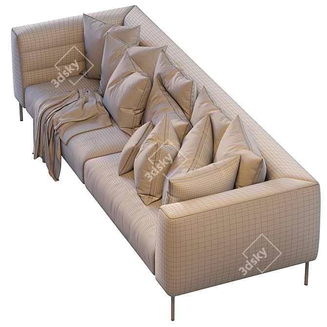 Elegant BOTERO Zanotta Sofa 3D model image 5