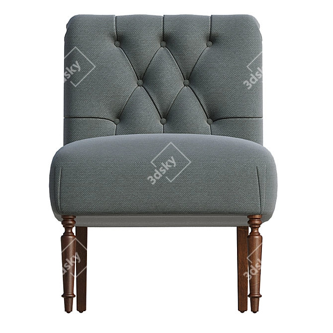 Customizable Slipper Accent Chair: Stylish and Versatile 3D model image 3