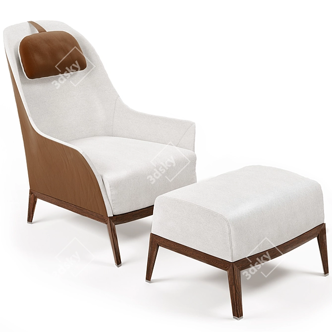 Luxurious Giorgetti Normal Armchair 3D model image 1