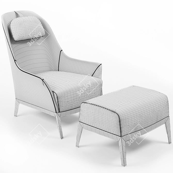 Luxurious Giorgetti Normal Armchair 3D model image 4