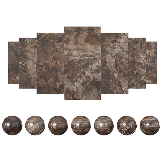 120x240cm Fantasy Brown: 7 Textures 3D model image 2