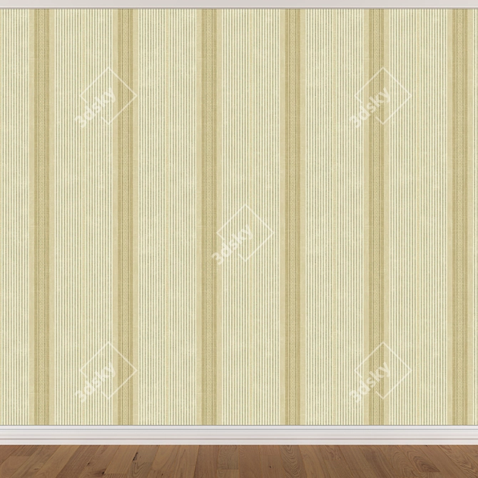 Seamless Wallpaper Set in 3 Colors 3D model image 2