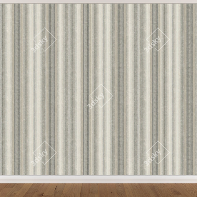 Seamless Wallpaper Set in 3 Colors 3D model image 3