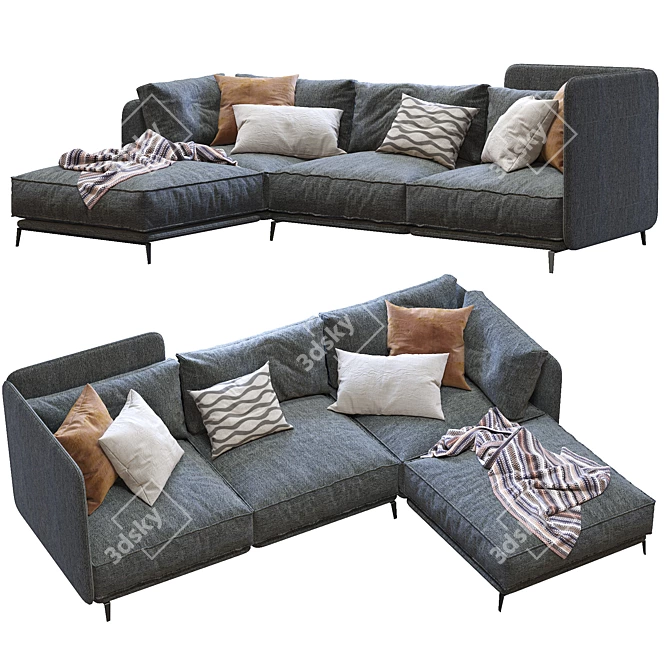 K2 by Arflex: Sleek and Stylish Sofa 3D model image 3