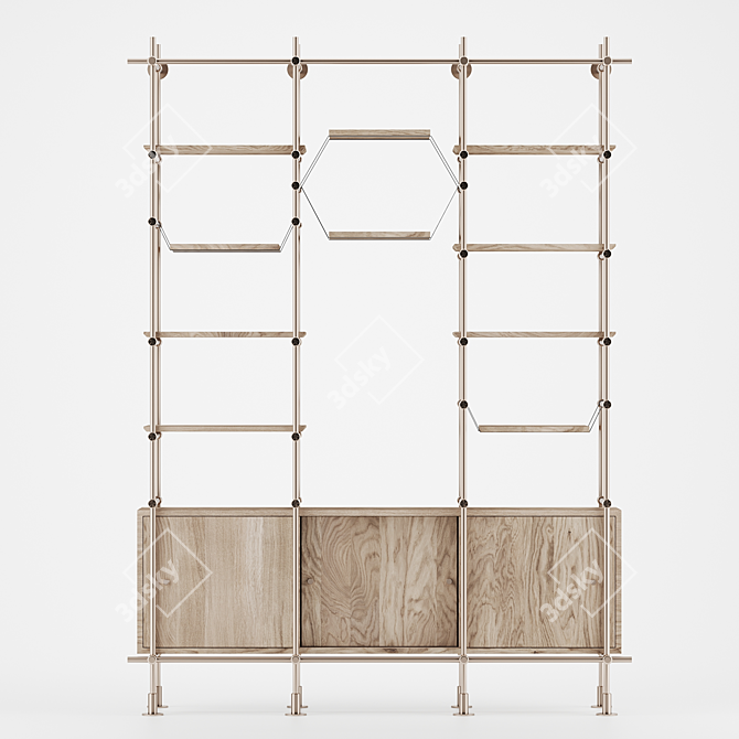 Modern Amu Concept Bookshelf Rack 1 3D model image 1