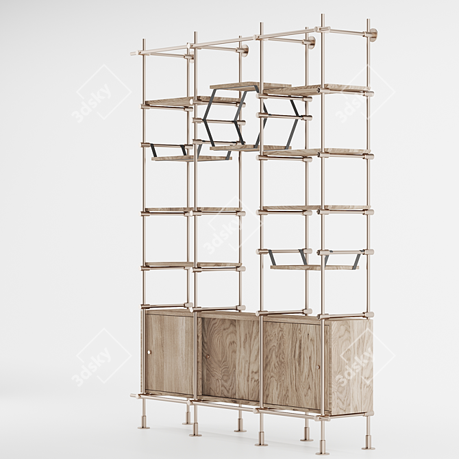 Modern Amu Concept Bookshelf Rack 1 3D model image 2