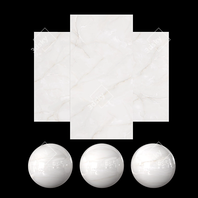 Onyx Cream Stone Slab: 1200 x 2400 mm 3D model image 1
