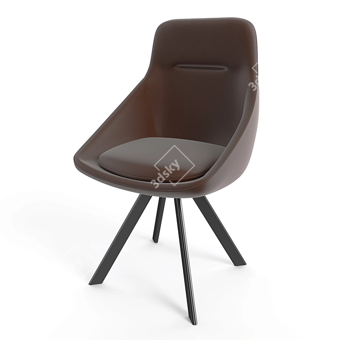 Modern Upholstered Byron Chair 3D model image 1