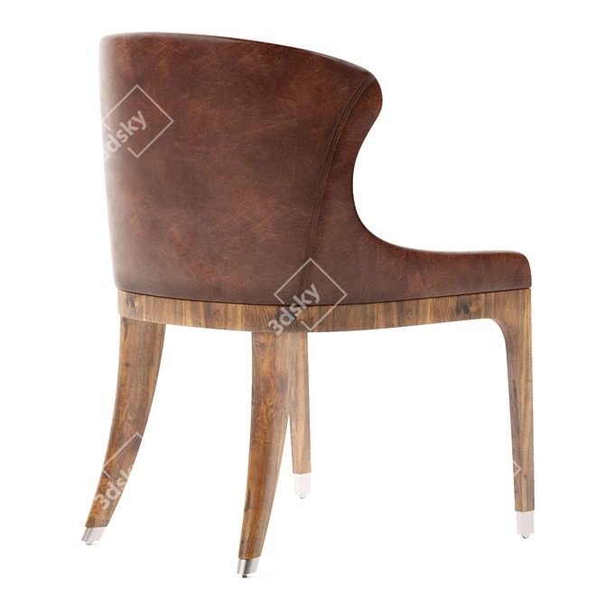 Elegant Miura Dining Chair 3D model image 2