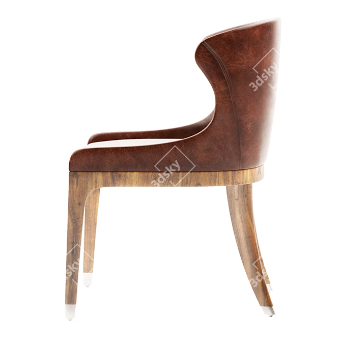 Elegant Miura Dining Chair 3D model image 3