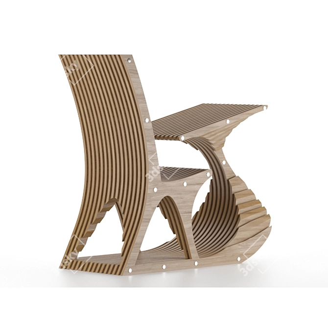 ErgoFlex Parametric Chair - Perfect for Any Space! 3D model image 2