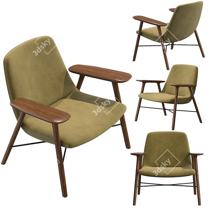 Keilhauer Oro Armchair: Unparalleled Comfort and Style 3D model image 1