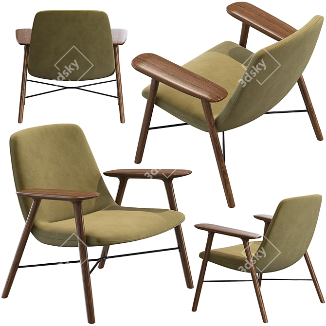 Keilhauer Oro Armchair: Unparalleled Comfort and Style 3D model image 2