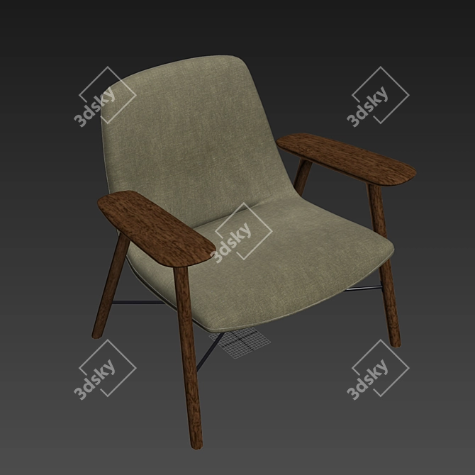 Keilhauer Oro Armchair: Unparalleled Comfort and Style 3D model image 4