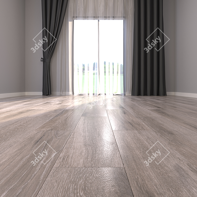 Elegant Vizon Parquet - 22x85cm 3D model image 2