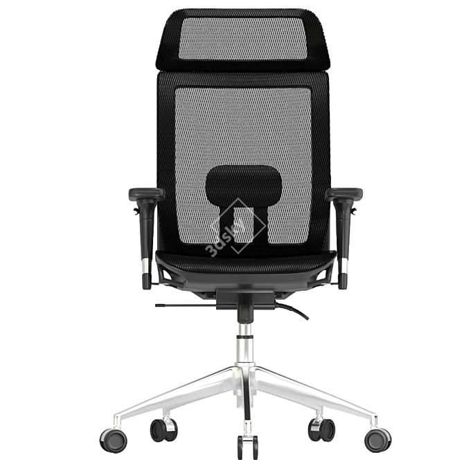 ErgoMesh Office Chair: Multicolor Netting, 3D Design 3D model image 3