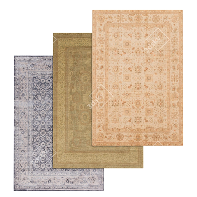 Textured Carpets Set 1973 3D model image 1