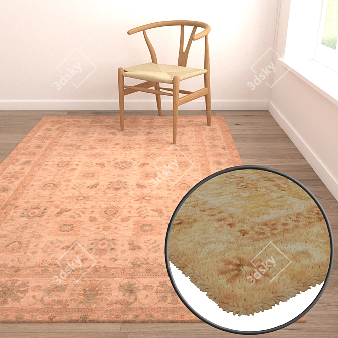 Textured Carpets Set 1973 3D model image 5