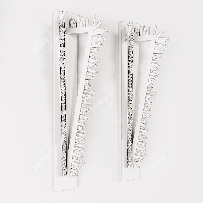 Geometric Quartz Crystal Sconces 3D model image 4