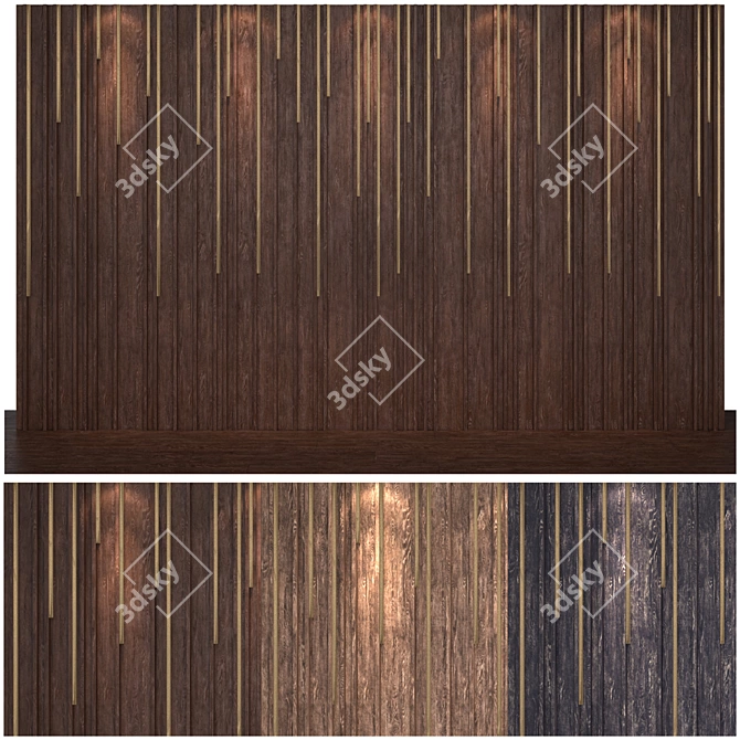 Modern 3D Wall Panel 3D model image 1