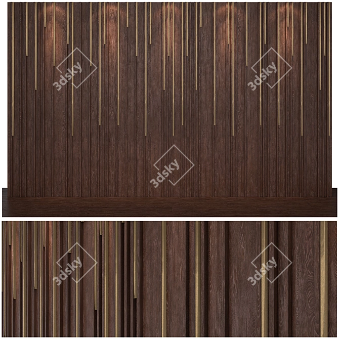 Modern 3D Wall Panel 3D model image 2