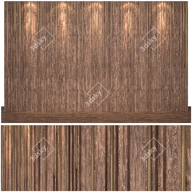 Modern 3D Wall Panel 3D model image 3