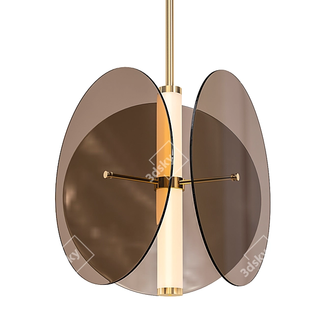 Sleek Arch Pendant Light 3D model image 1