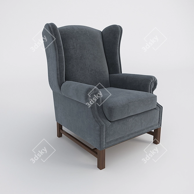 Elegant Cannes Armchair 3D model image 1