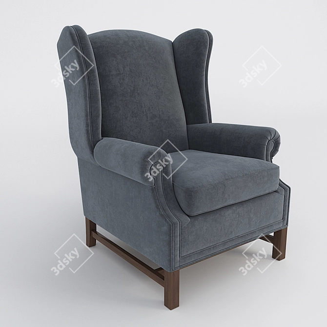 Elegant Cannes Armchair 3D model image 2