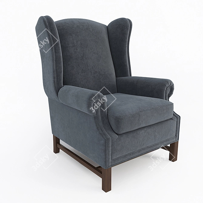 Elegant Cannes Armchair 3D model image 9