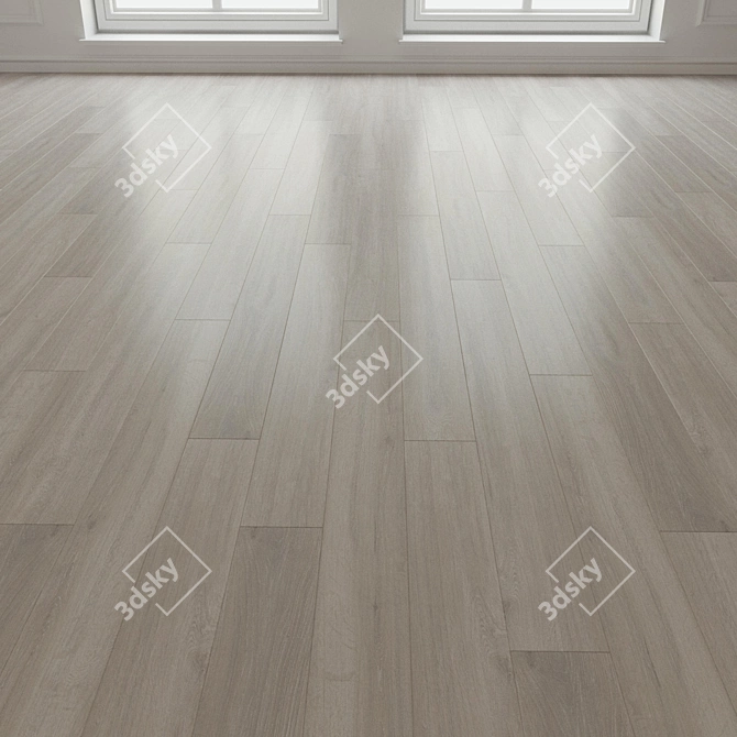 Premium Laminate Parquet Flooring Board 3D model image 3