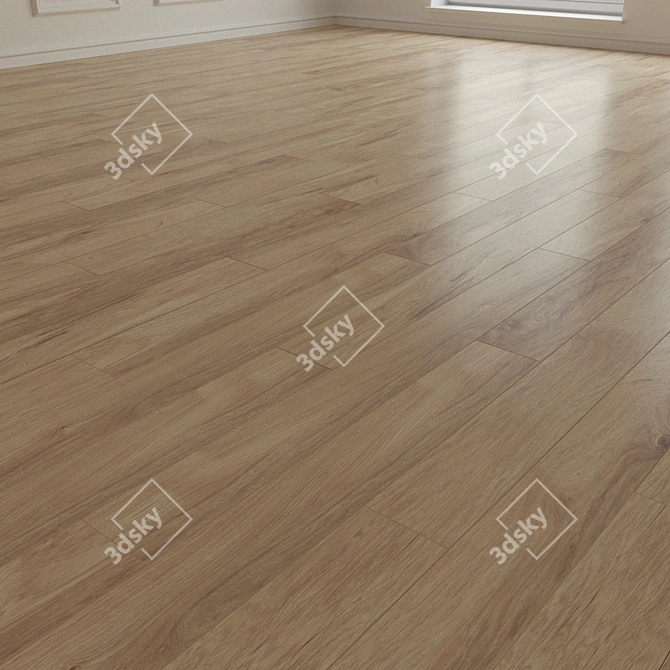 Laminate Parquet Board 20: High-Resolution Textures & Easy Installation 3D model image 2