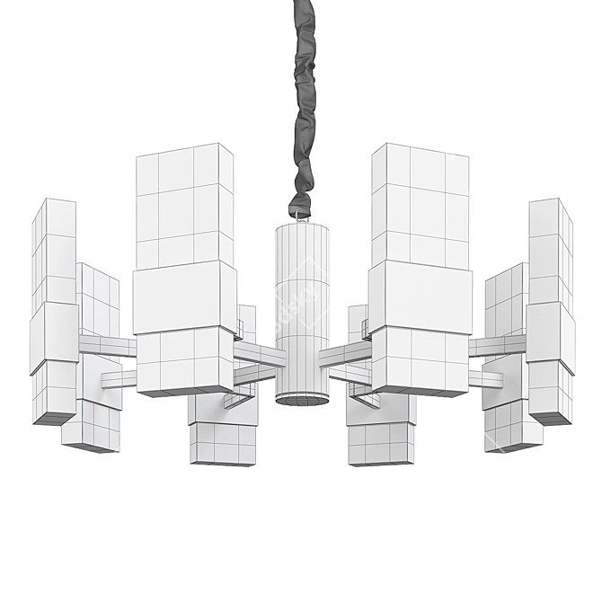 Elegant Brass Modern Fixture 3D model image 2
